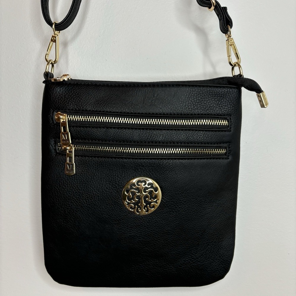 Montana West Crossbody Bag Black Shoulder Travel Purse Multi Pocket Soft Boho